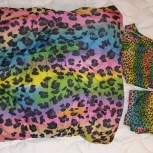 Rainbow Zebra Comforter Set